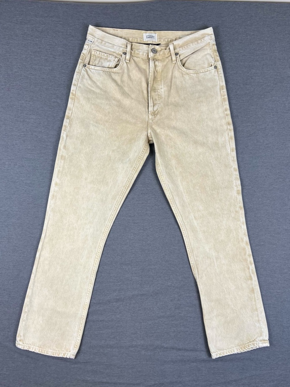 Citizens Of Humanity Jolene Light Khaki Button-Fly Jeans